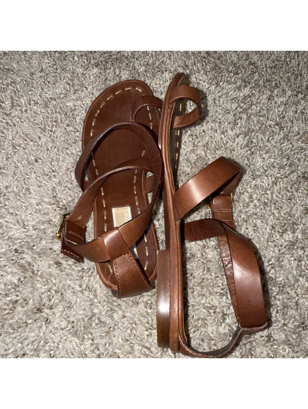 Michael Kors Brown Leather Gladiator
